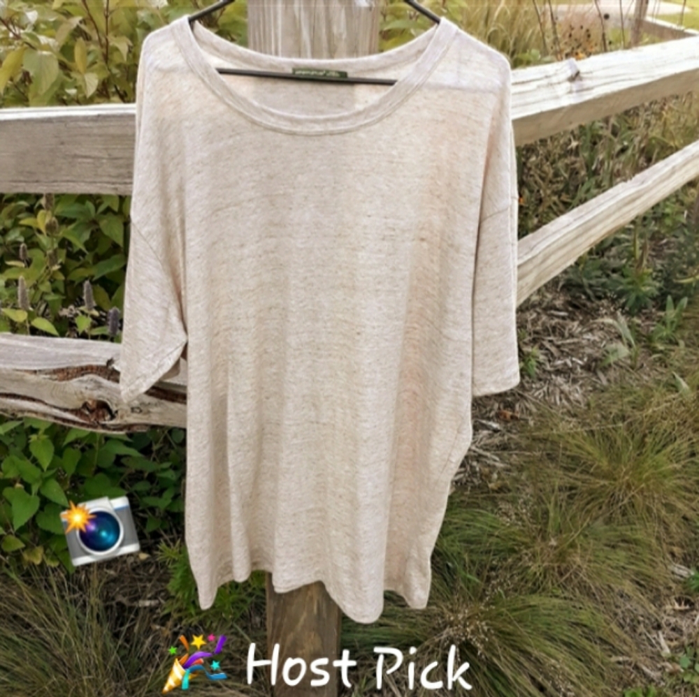 Alternative Earth Tan Crewneck Knit Shirt - Size 3XL Men's Short Sleeve Tee